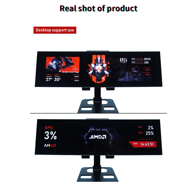 8.8 inch IPS TYPEC Secondary Screen Case CPU GPU RAM Computer Monitoring USB Display Chassis Turing Smart AIDA Free 4