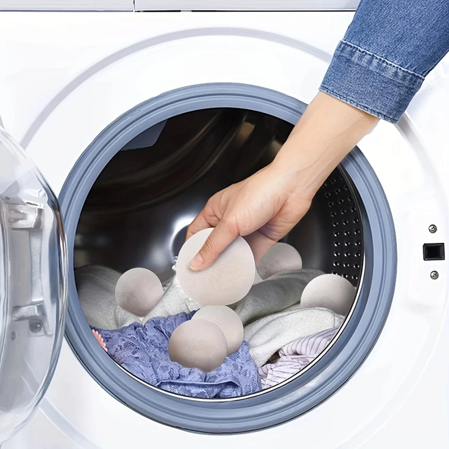 "Eco-Chic 12-Piece" 12-Piece Premium Wool Dryer Balls-Natural Fabric Softener Alternative To Sheets, Eco-Friendly Laundry Dryi