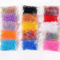 500/1000/2000pcs Girls Colourful Disposable Rubber Band Hair Ties Headband Children Ponytail Holder Bands Kids Hair Accessories 2