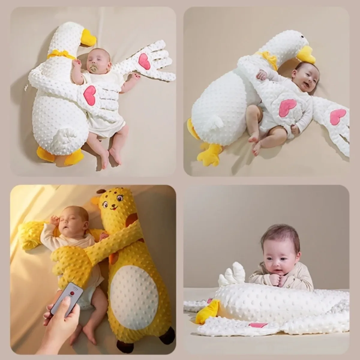 Baby Electric Palm Sleep Pillow Soothing Toy Baby Pillow Newborn Sleeping Patting Animals Doll Kids Neck Pillows Babies Nursing 3