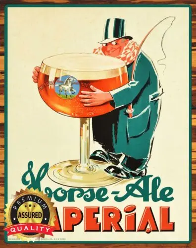 

Редкометаллический Пивной знак Horse-Ale - Imperial - 1930s