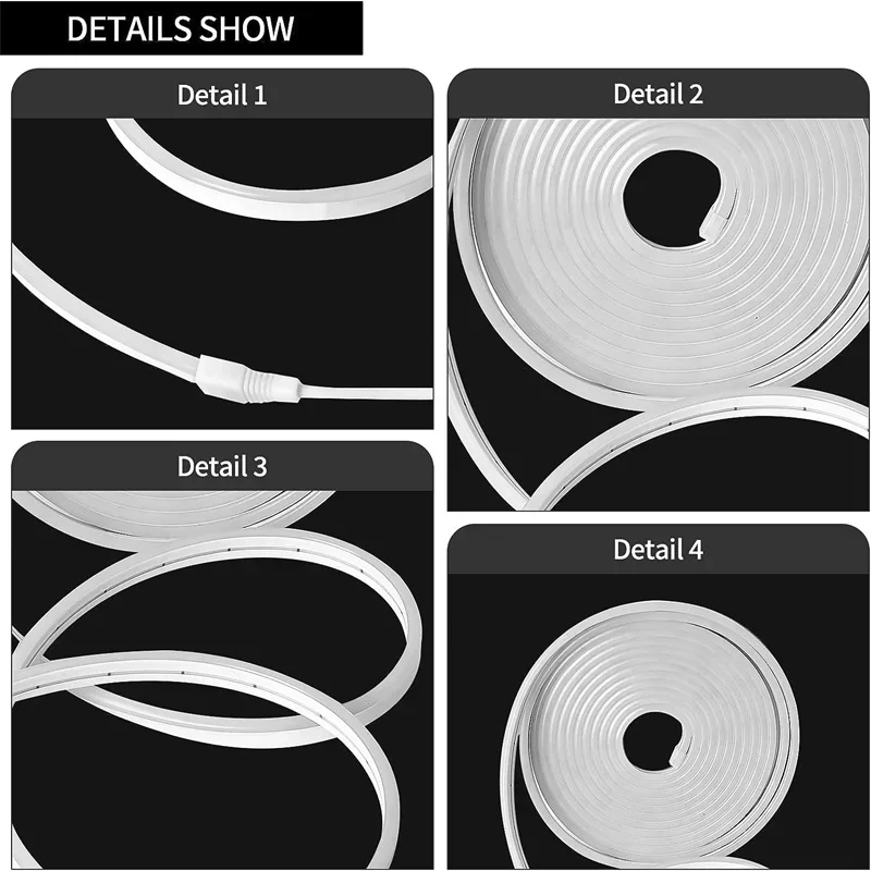 Description Picture 5 of item10M Led Strip Lamp Ribbon Led Neon Light White Led Tape Light 2835 120Led/m Modeling Light With RF Remote Control