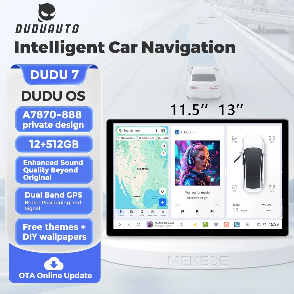 DUDUAUTO DUDU7 12G+512GB Car Intelligent Systems 11.5/13 Inch Android ...