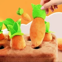Plush Dog Toys Carrot Pulling Interactive Training Toys for Small Medium Dogs Cats Bite Resistant Puppy Chew Toy Pet supplies 2