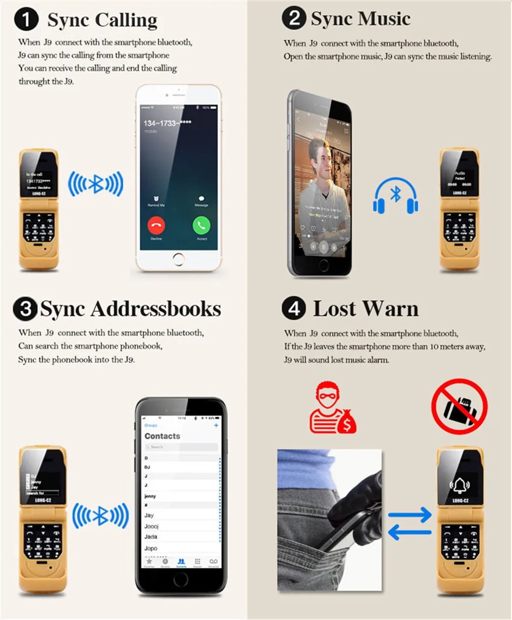 J9 Smallest Clamshell Phone 0.66