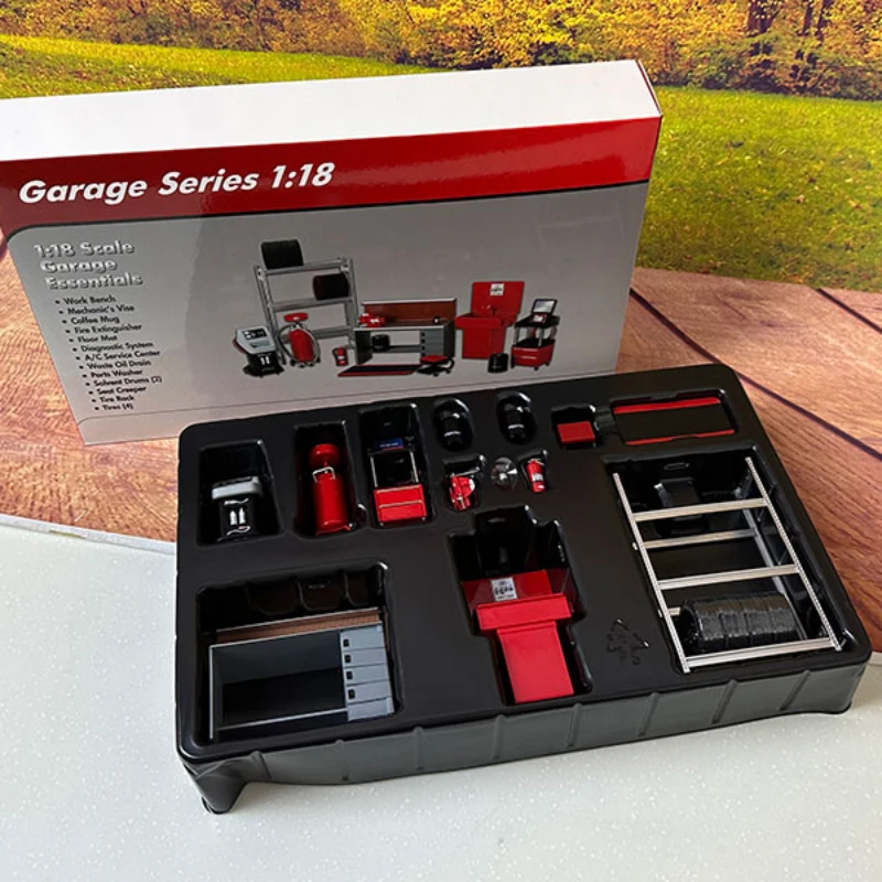 Diecast 1/18 Garage Series Model Car Repair shop Alloy Car Model