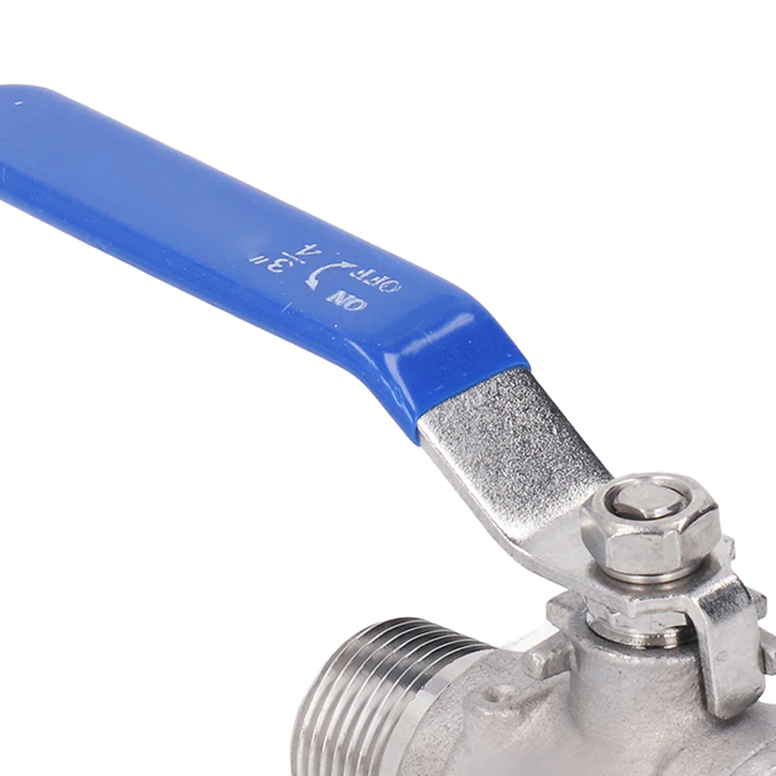 Stainless Steel Ball Valve 3/4in NPT Ball Valve Fast Control Corrosion Resistant Manual Drive PTFE Heavy Duty Handle Versatile