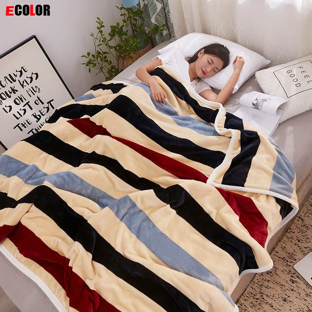 Flannel Blanket Double Winter Plush Linen Single Piece Air Conditioner  summer single quilt bed linings sheet all seasons _ - AliExpress Mobile