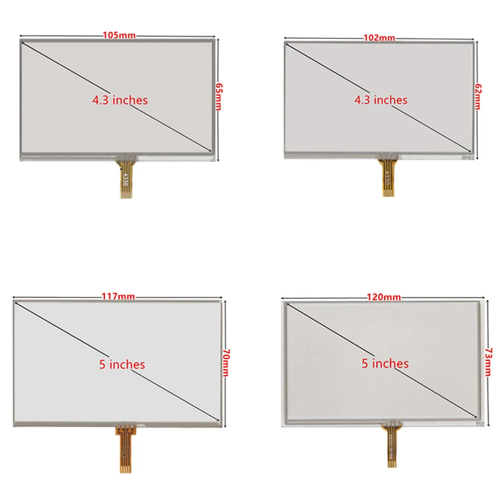 Universal 3.5/4.3/5/7 Inch Resistance Digitizer Touch Screen Panel ...