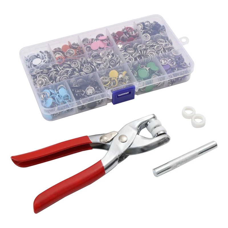 

Set Of 180 10Mm Leather Rivets, Metal Studs With Fixing Tool For Craft Repair Decoration Durable