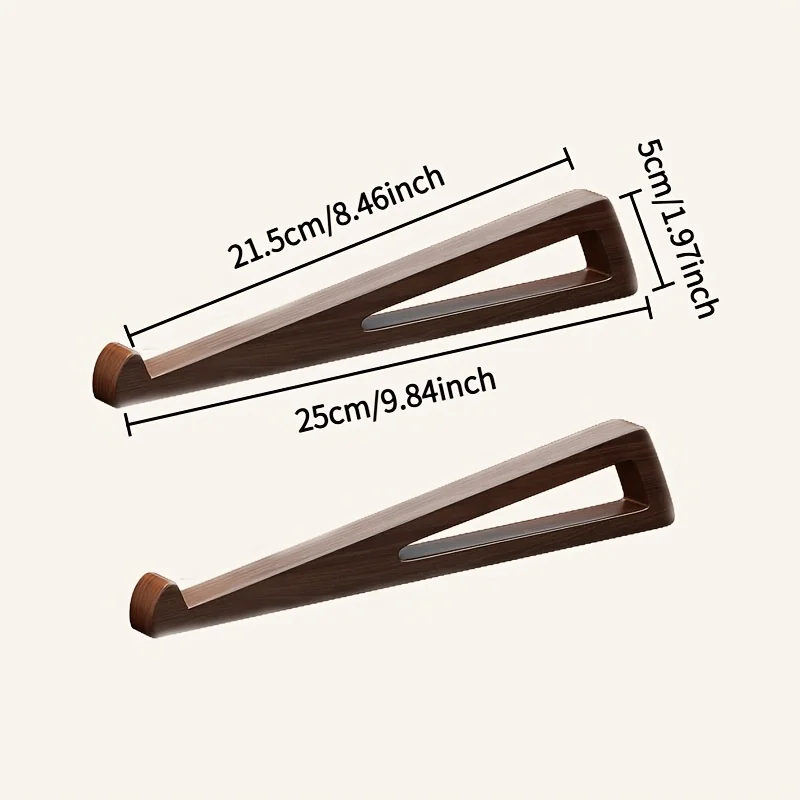 Ergonomic Wooden Laptop Stand with Adjustable Angle and Cooling Ventilation