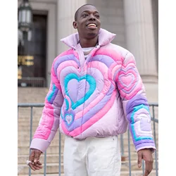 Men Winter Puffer Padding Jackets Outdoor Warm Fashionable Coats Oversize Cotton-Padded Clothespuffy Light Down Jacket