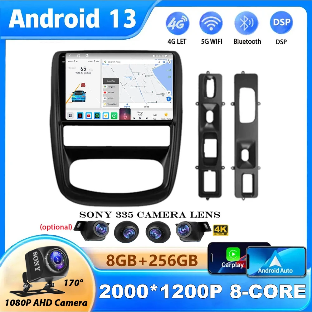 

Android 13 Multimedia Car For Renault Duster 1 2010- 2015 GPS Player Video Auto Radio Navigation WIFI 4G Carplay DSP Wireless BT