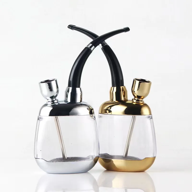 

New Popular Metal Lightweight Hot Sale Water Pipe Portable Mini Filter Dual Purpose Cigarette Hookah Bowl Shisha Tobacco Smoking