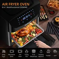 Four à friture à air chaud 18L 8-en-1 avec écran tactile numérique, 1800W, circulation rapide de l'air, mini-four sans huile avec accessoires 3