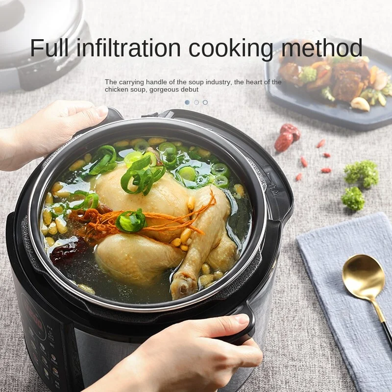 SUPER Electric Pressure Pot 5L Double Bile Immersion Cooking Intelligent Large Screen with One Button Pressure Release 3