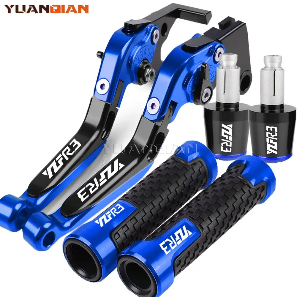 

YZFR3 Motorcycle Accessories Brakes Clutch Levers Handle Bar grips ends for YAMAHA YZF R3 2015 2016 2017 2018 2019 2020 YZF-R3