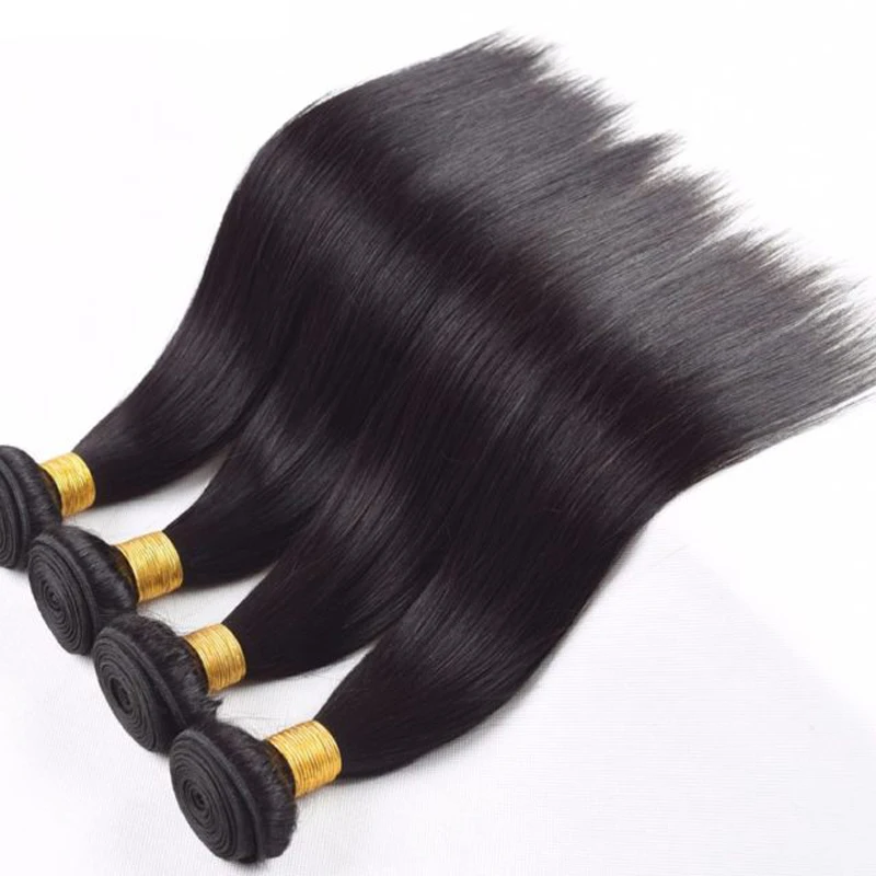 Straight Hair 4 Bundles Cranberry Hair Natural Black Color Remy Brazilian Weave Bundles 100% Remy Human Extensions