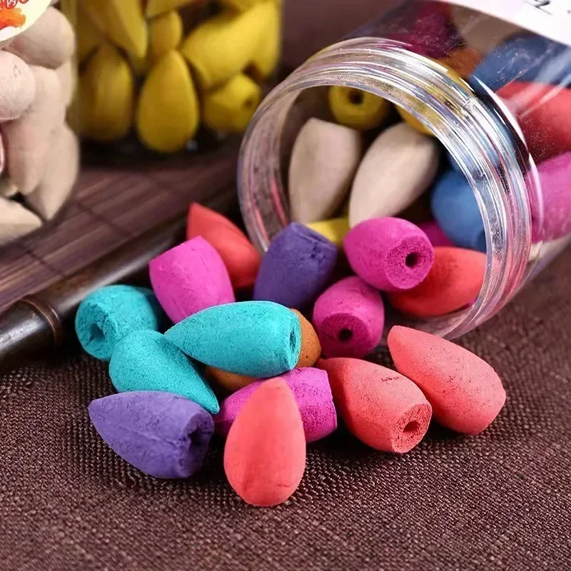 Mixed Waterfall Smoke Backflow Natural Incense Cones Lavender Multi-scented Suitable for Tea Room Yoga Room