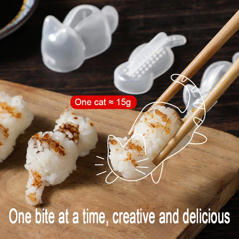 Onigiri Molds Cat Shape Sushi Making Tools Rice Balls Niguri Mold Rice Mold Shaper Deco Accessories for Sushi SSGJ004 Onigiri Molds Cat Shape Sushi Making Tools Rice Balls Niguri Mold Rice Mold Shaper Deco Accessories for Sushi SSGJ004