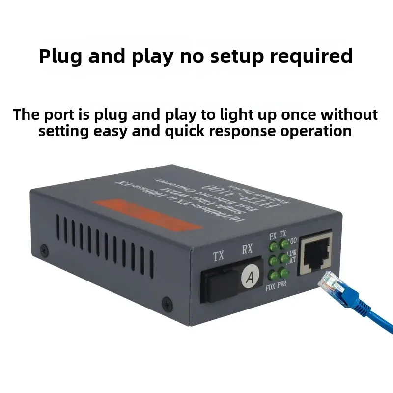 High Speed Gigabit Fiber Optic Transceiver HTB-GS03 SC Interface Optical to Electrical Converter for Efficient Data Transmission