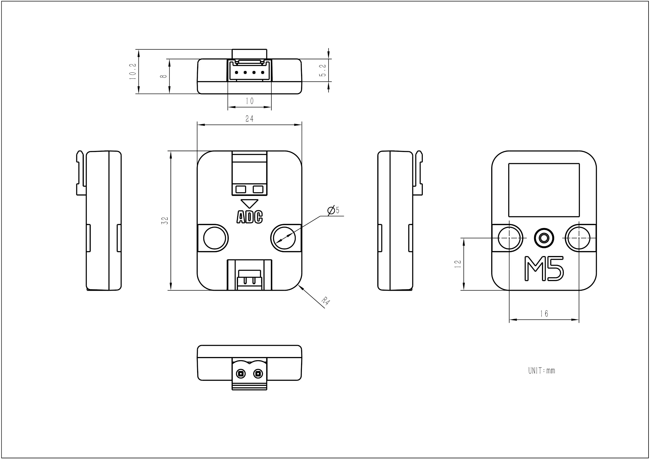 Official ADC I2C Unit v1.1 (ADS1110)