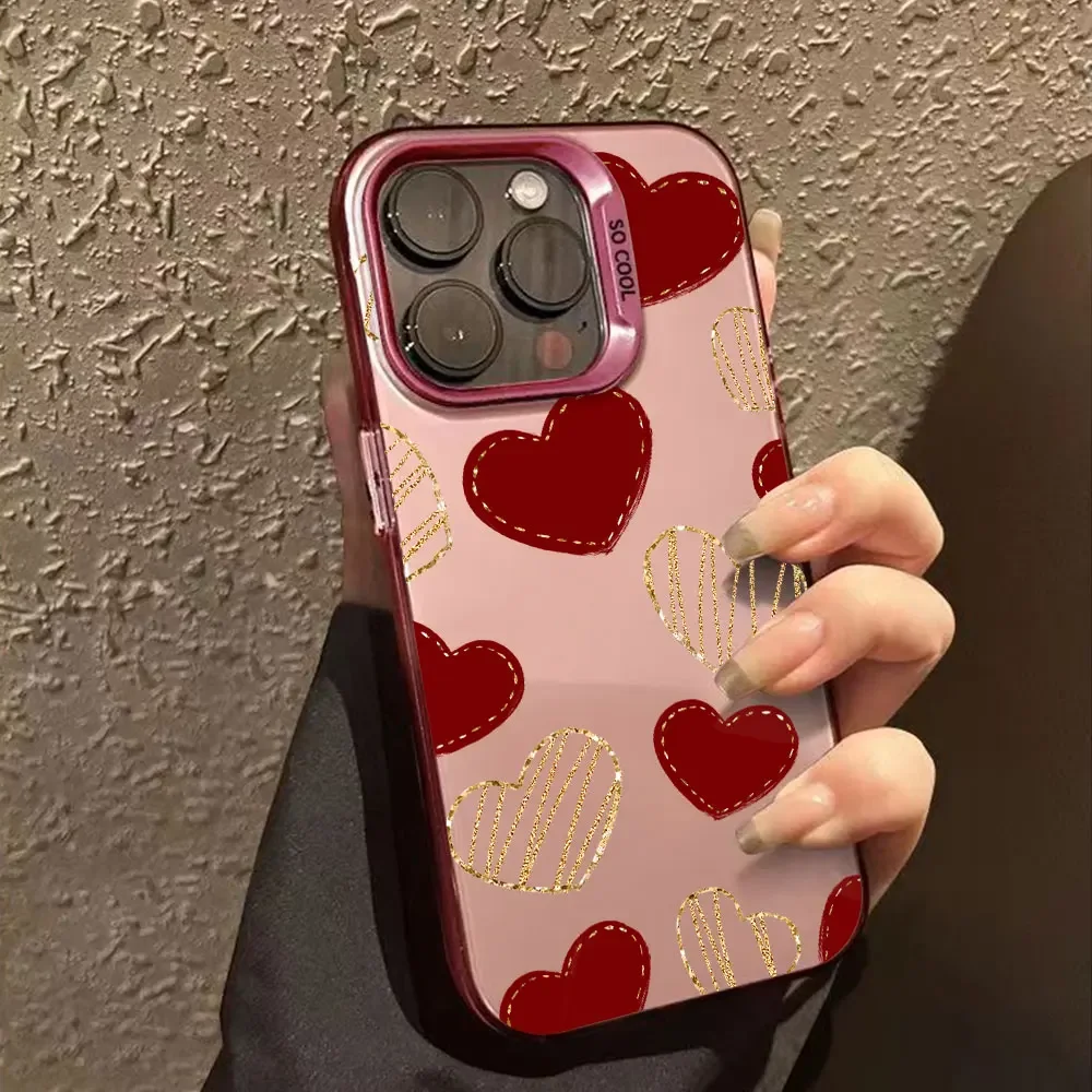 Luxury Silver IMD Red Love Phone Case Cover