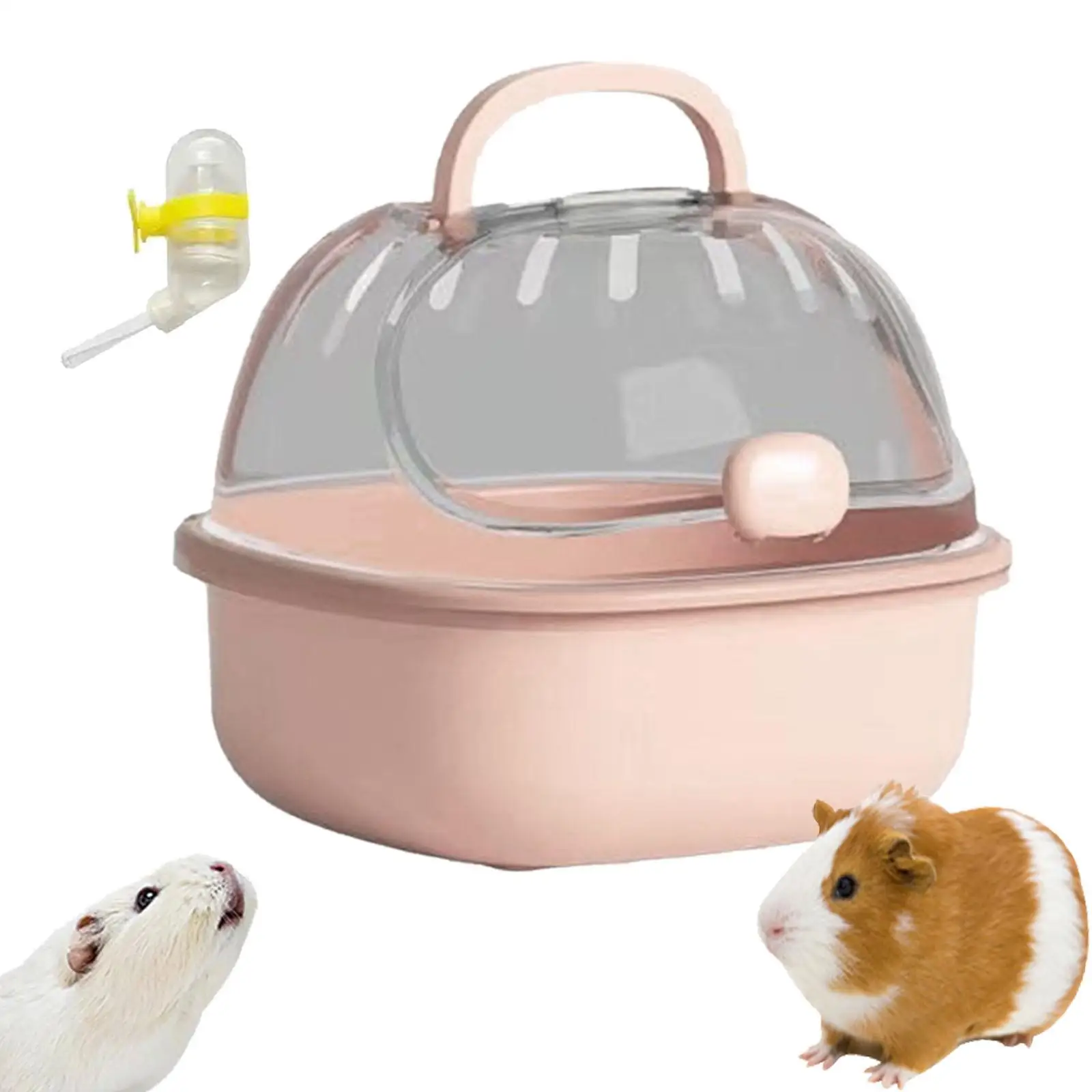 Hamster Travel Carrier Cage Travel Breathable Small Animal Carry Case for Chinchilla Hedgehog Vacation Small Animals Squirrel