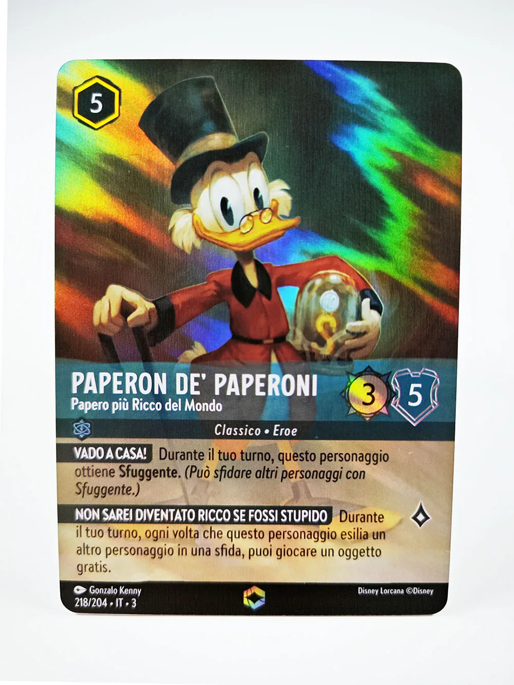 Lorcana Capitolo 3 Proxy Italian Foil High Quality Stitch Morph Afar Kida Morph Peter Pan Tcg Carte Da Gioco