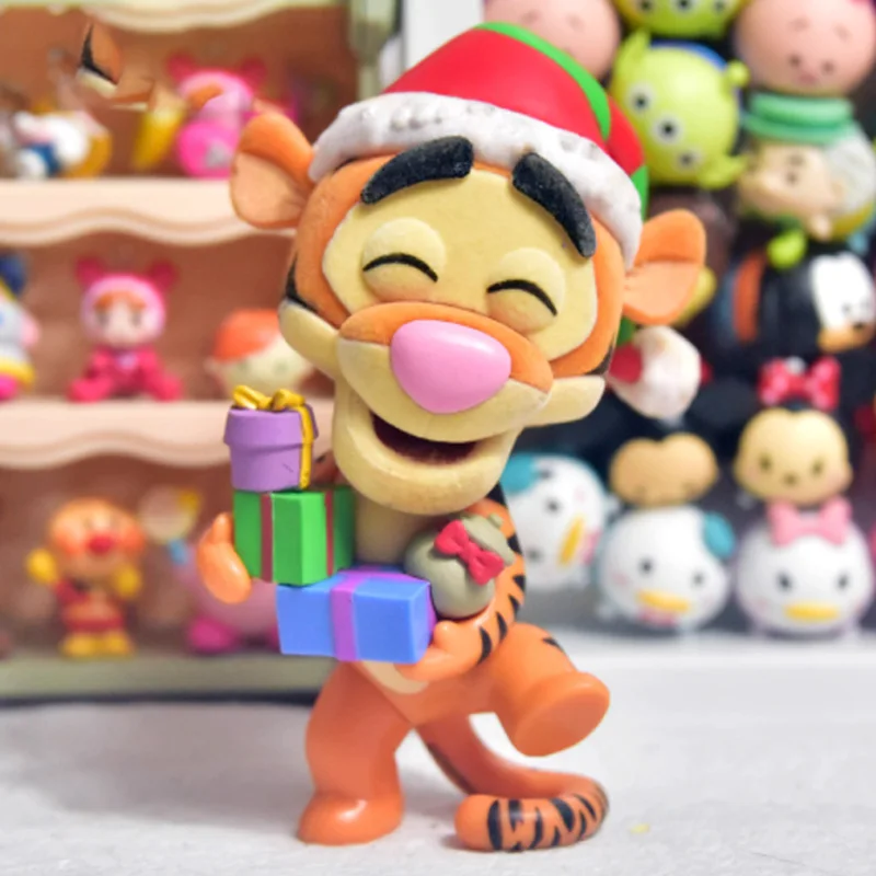 Kawaii Disney Winnie The Pooh Christmas Styling Tiger Action Figure Toys Anime Tiger Cartoon Dolls Regalo Di Compleanno Per Bambini