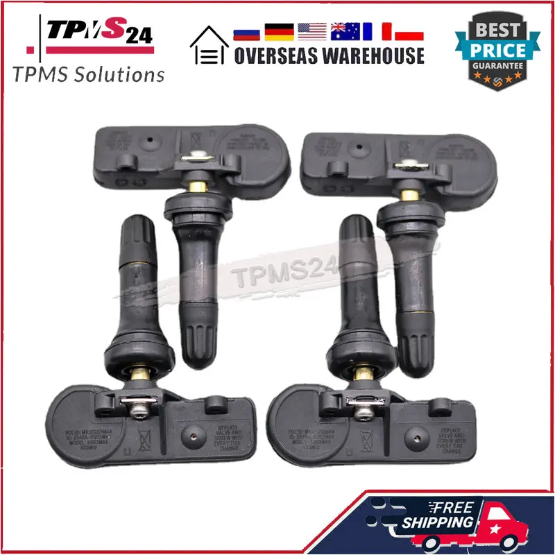 TPMS , 2018 2019 2020 2021 2022 2023 2024  1500 ׼, 433MHz TPMS, ڵ Ÿ̾ з  68293199AA, 4 