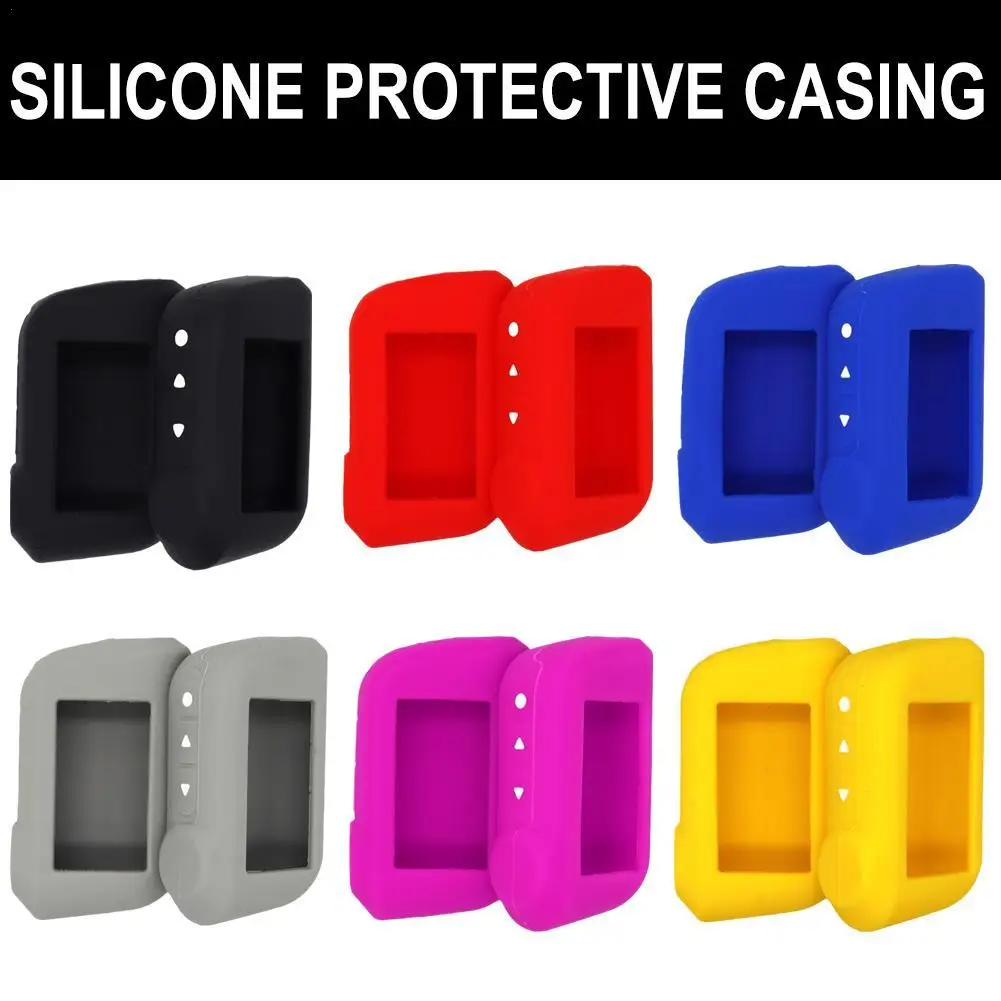 

Car Key Case Cover Shell Fob For Starline A93 Russian Version Two Way Car Alarm Silicone Protective Case for Car Keys 1 Pcs