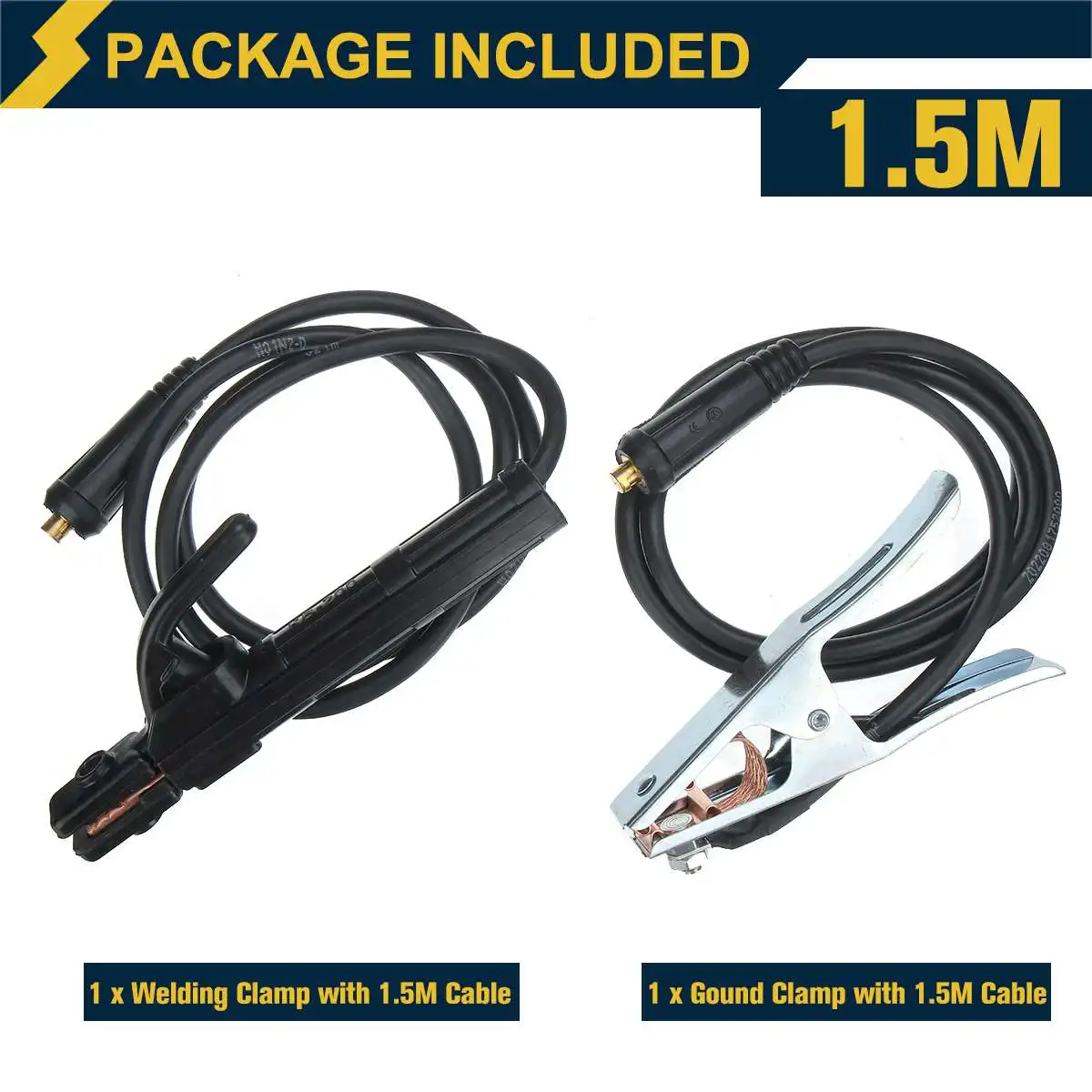 200A Groud Welding Earth Clamp Clip Set For Mig Tig ARC Welding Machine Electrode Holder 3M Cable + Earth Clamp 3M Cable
