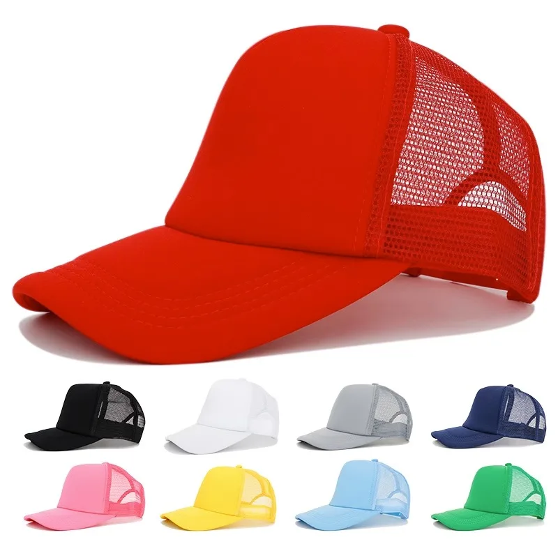 Truck driver's Adjustable Classic Mesh Back Baseball Cap Contour Cotton Hat men's and women's father's Solid