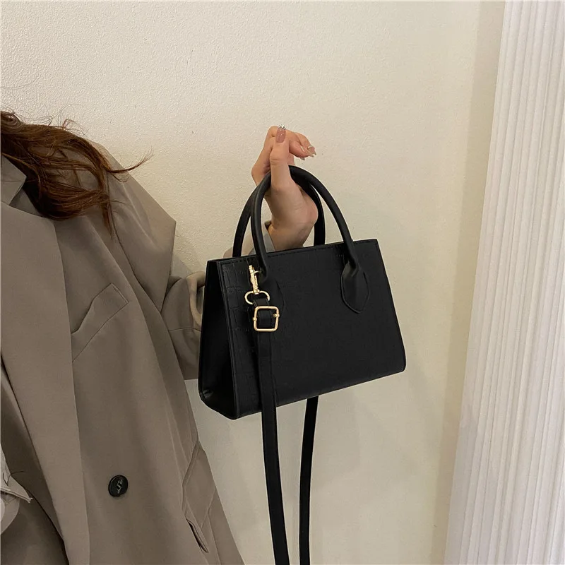 Classic Simple Women Bag Fashion Square Small Handbag Vintage