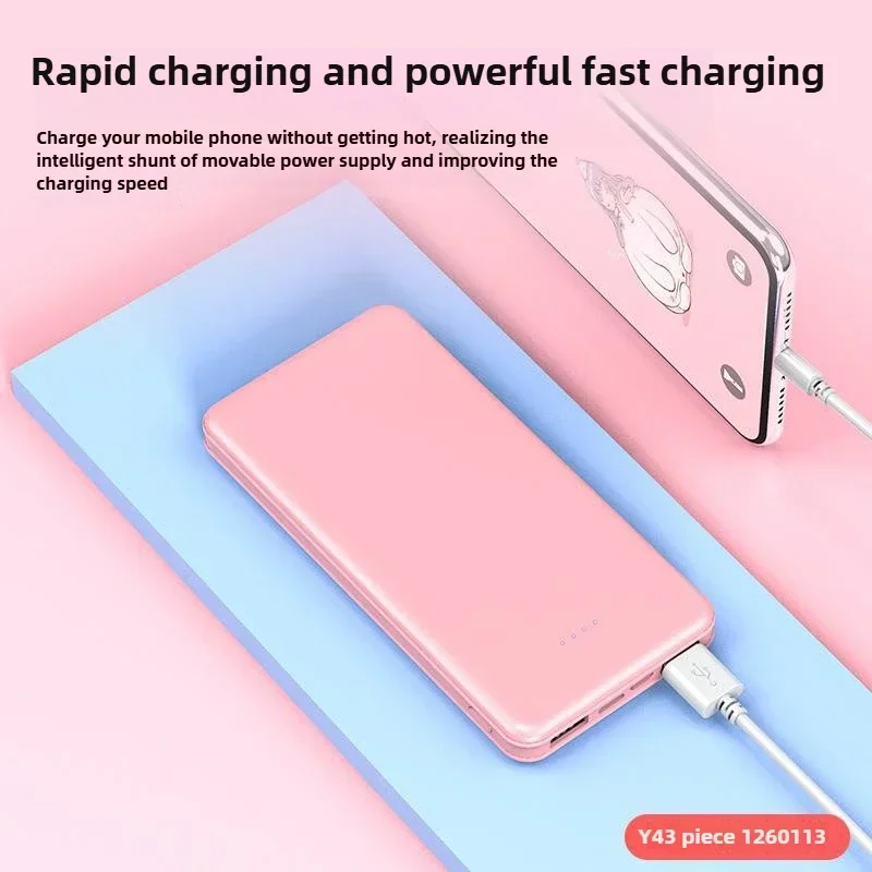 Portable Power Bank 10W Super Fast Charger 20000mAh Ultra Large Capacity Dual Output Dual Input Design External Battery Pack 4