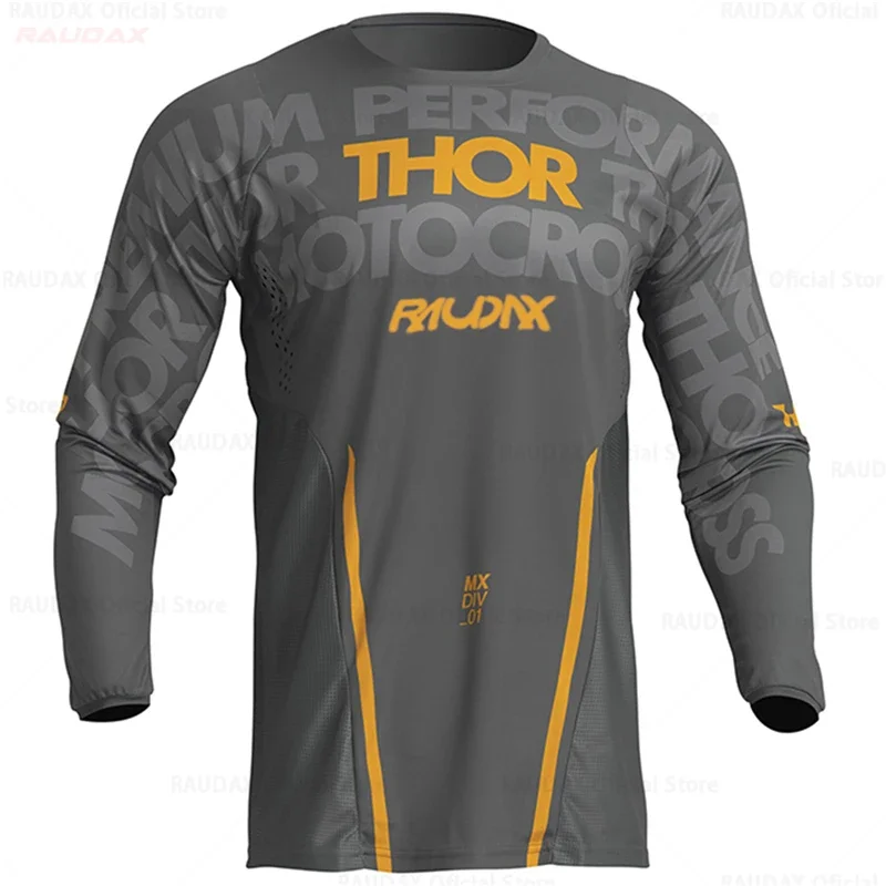 Youth Quick Dry Motocross Jerseys Thor Raudax Downhil Mountain Bike DH Shirt MX Motorcycle Cycling Clothing Ropa MTB T-Shirts 2