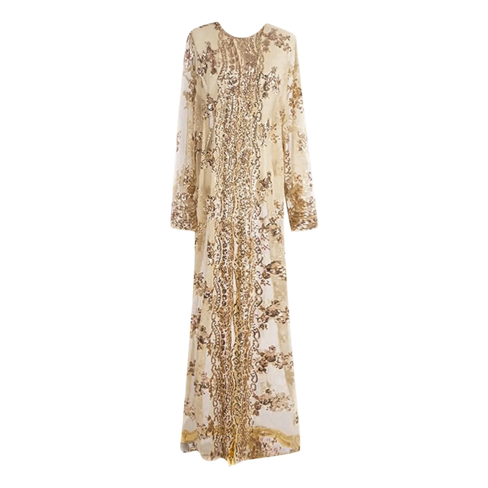 Abaya Loose Long Cardigan Sequin Hollow Muslim Cardigan Kaftan Out Cardigan Arab Womens Women's Cardigan - Image 4