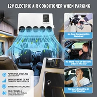 Treeligo 12V Nouvelle unité de climatisation électrique split pour voiture/camping-car, climatiseur 12V universel à refroidissement rapide, haut débit d'air, installation horizontale pour camping-car, camion, tracteurs, fourgonnette, motorhome, caravane 3