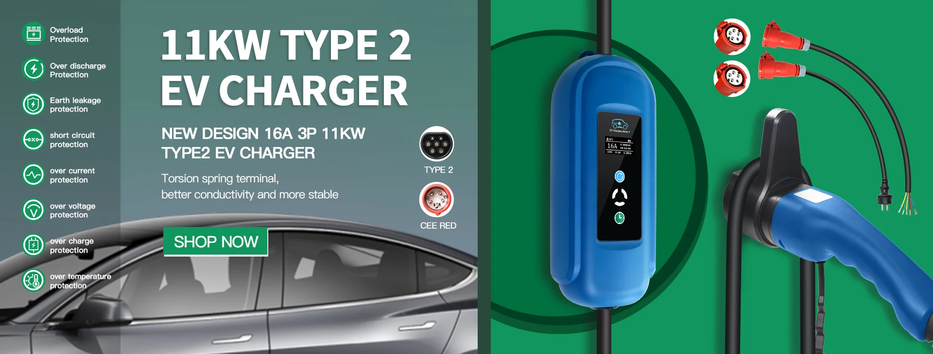 40A 9.6KW Single Phase Electric Vehicle Charger J1772 Type 1 EV Charger  With NEMA6-50 Power Plug 7m Cable - AliExpress