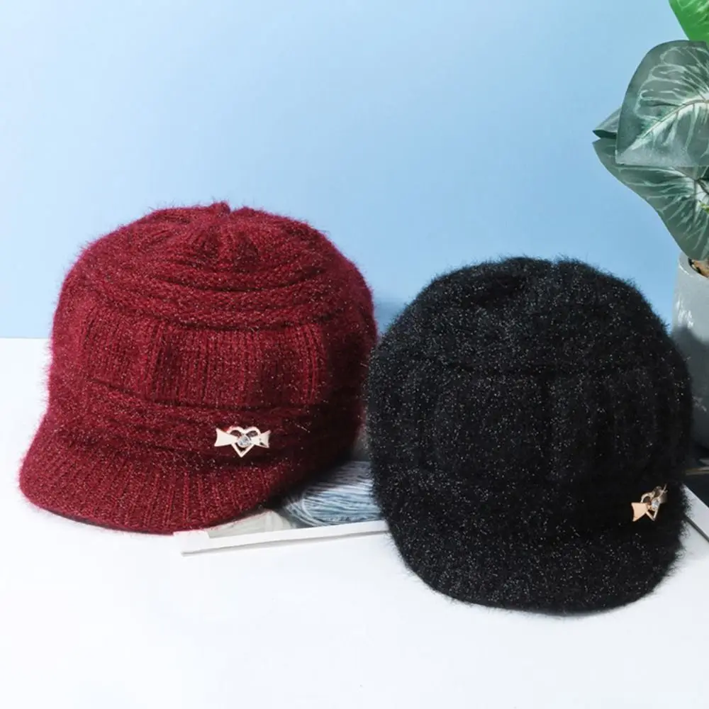 Fur Hat Knitted Earflap Hat Winter Hat Wool Hat 1PC Wool Women's Fashion Hat Wind Shield Ear Guard