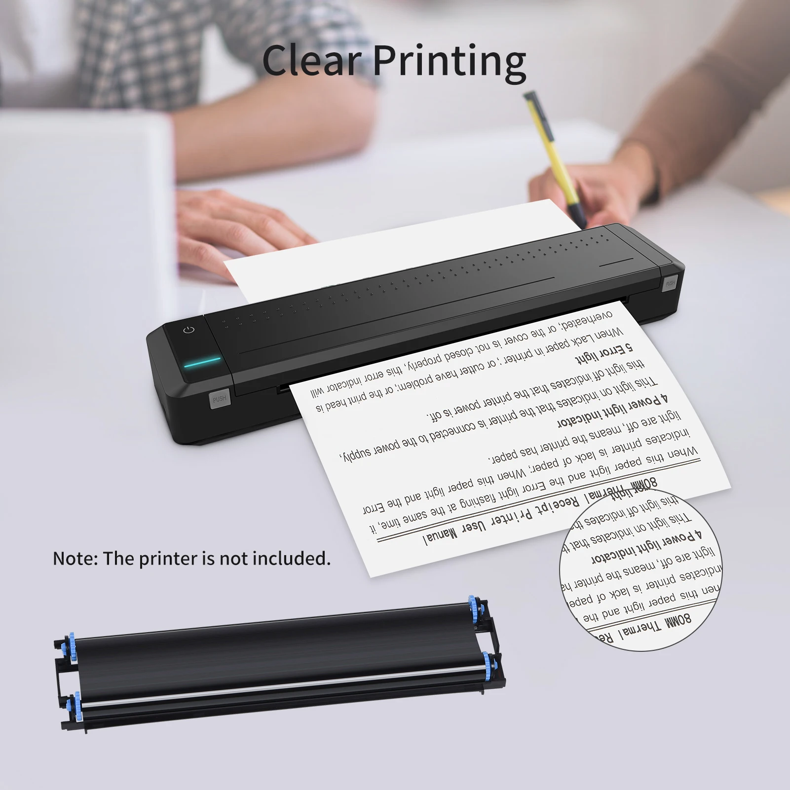 【Nuovo】 Nastro a trasferimento termico HPRT da 2 rotoli con funzione RFID per nastro a trasferimento termico per stampante a trasferimento termico portatile MT800 - immagine 4