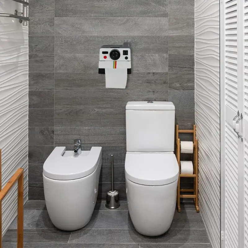 L9NB WC Tissue Box for Creative Toilet Roll Camera Paper Holder Bathroom Retro Decor Napkins 5