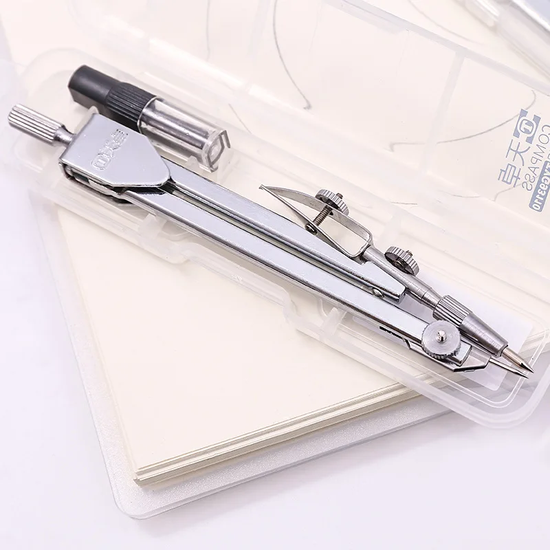Stainless Steel Drawing Compass Math Geometry Tools for Circles School Supplies for Student Stationery (Included Box) Classroom