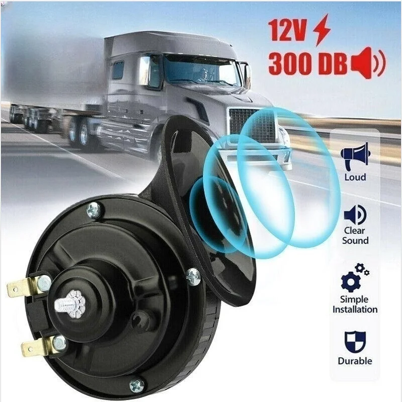 Coppia Clacson Elettrico A Lumaca 12V 115Db Per Auto E Moto: Universale, Viola, Staffe Di Montaggio Incluse