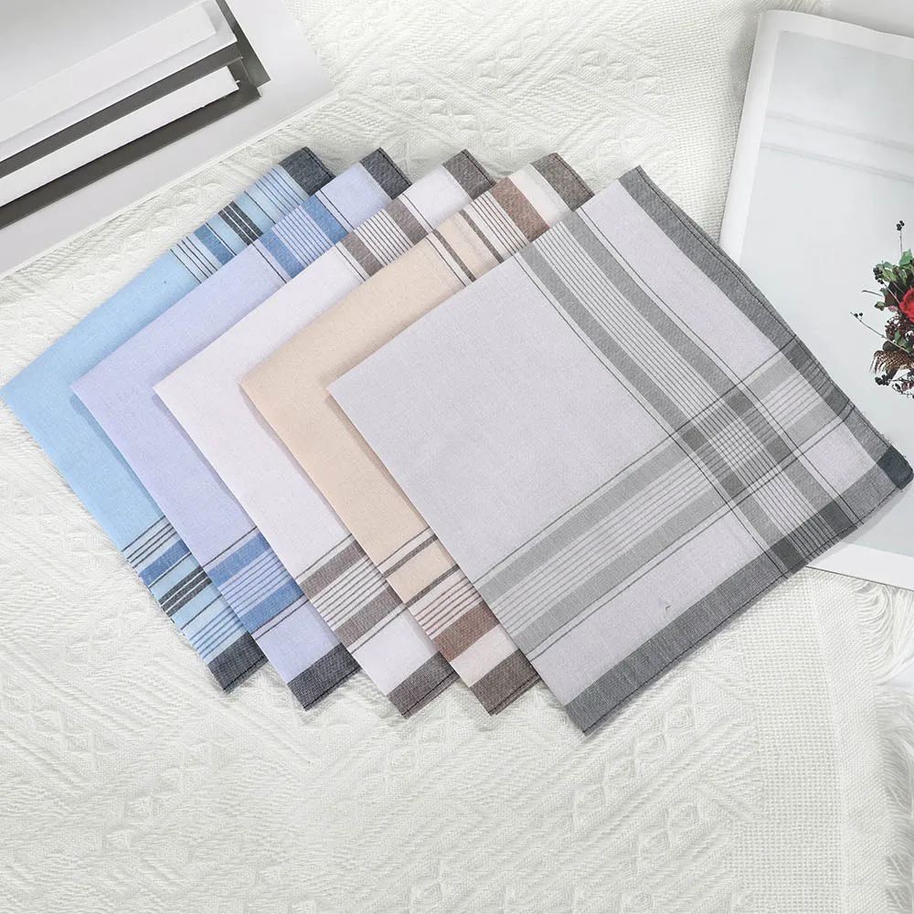 Men's Silk Handkerchief & Pocket Square Holder Set - 10x10 Inch White Pocket Square With Leather Holder