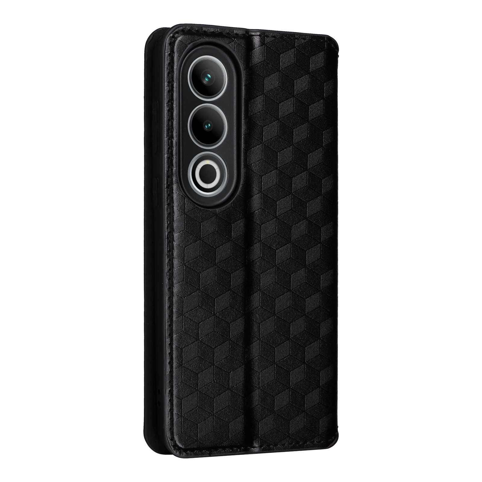 For OnePlus ACE 3V 5G Cover Stereoscopic Lines Flip Wallet PU Case for 1+Nord CE4 Luxury Leather Card Slots Magnetic Lock Cover