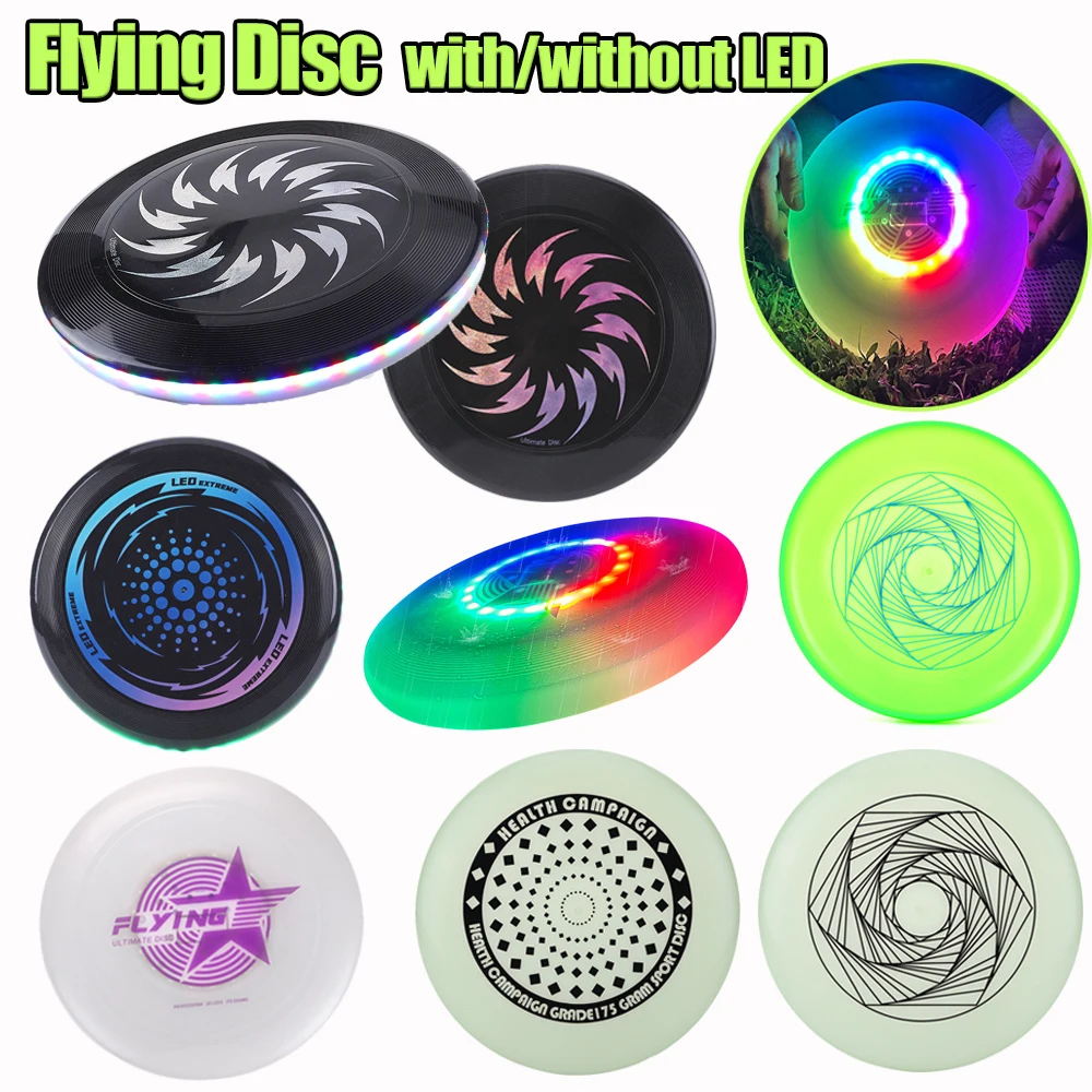 Light Up Flying Disc Rechargeable Glow in The Dark Ultimate Discs Adjustable Light Color for Beach/Party/Outdoor Sports