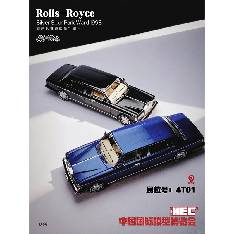새로운 1:64 Gfcc 2026 Hec 롤스로이스 실버 스퍼 파크 워드 1998 컨티넨탈 마크 II 1956 메르세데스 SSK 1930 합금 다이캐스트 모델 장난감