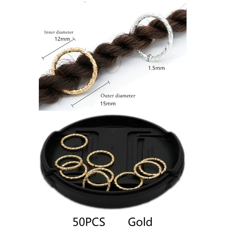 JINSION Dreadlock Perline Clip a Spirale Per Capelli, Anelli Di Capelli